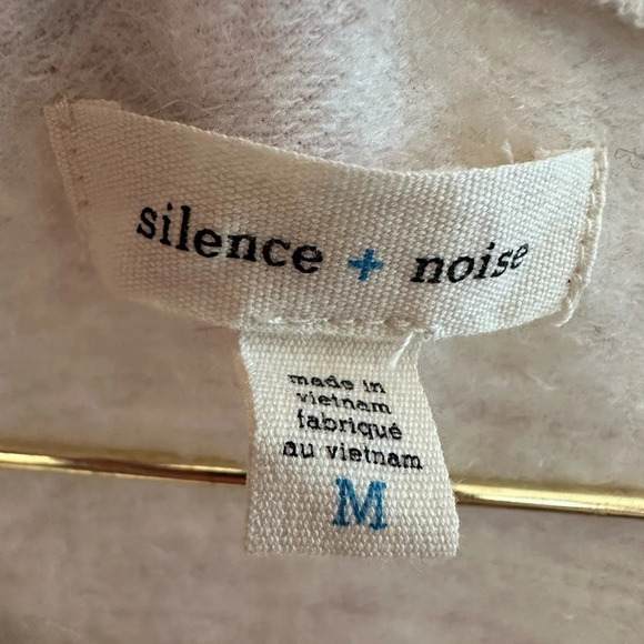 SILENCE + NOISE ANTHROPOLOGIE Sexy Ivory Muscle T Dress Corset Medium MOTO Rare - Picture 4 of 12